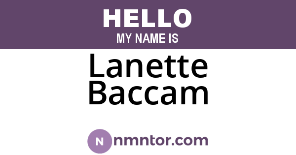 Lanette Baccam