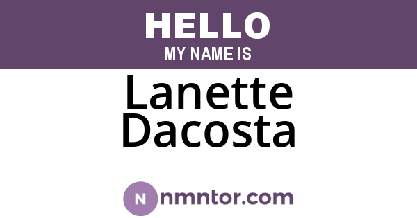 Lanette Dacosta