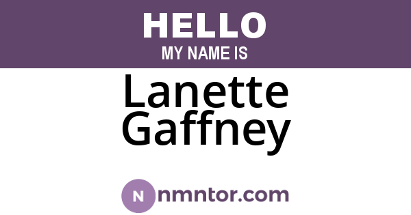 Lanette Gaffney