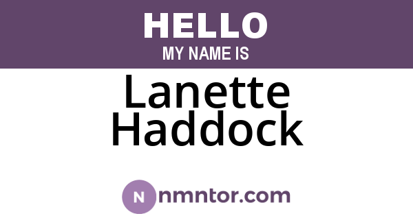 Lanette Haddock