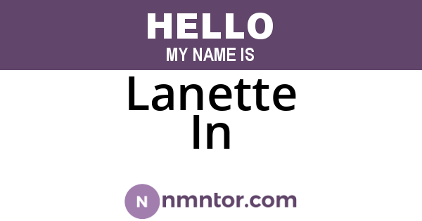 Lanette In