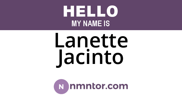 Lanette Jacinto