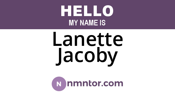 Lanette Jacoby