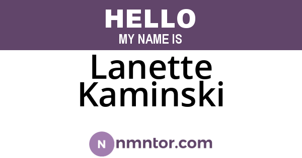 Lanette Kaminski