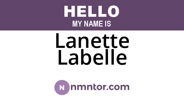 Lanette Labelle