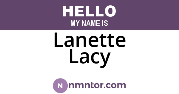 Lanette Lacy
