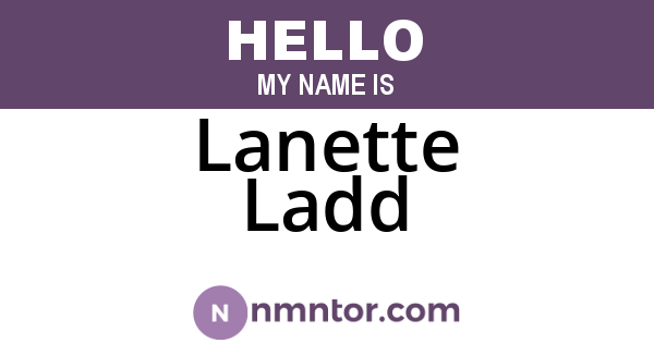 Lanette Ladd