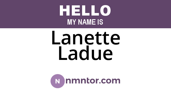 Lanette Ladue