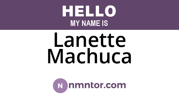 Lanette Machuca
