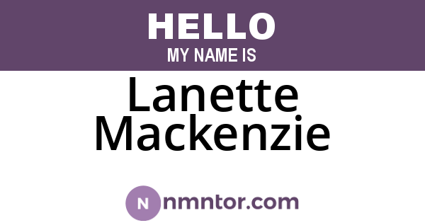 Lanette Mackenzie