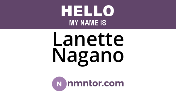 Lanette Nagano