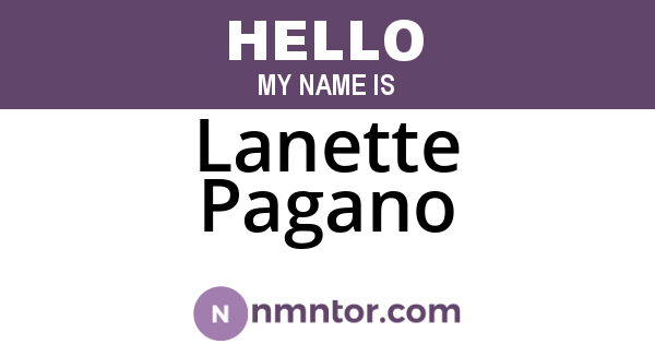Lanette Pagano