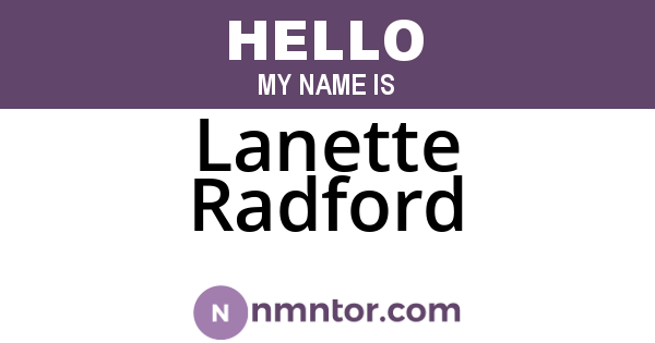 Lanette Radford