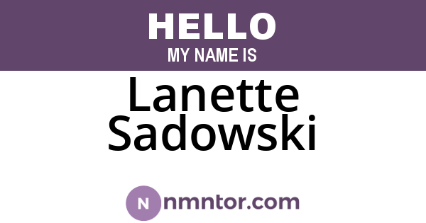 Lanette Sadowski