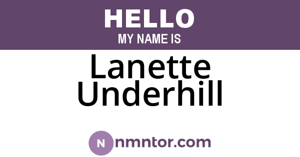 Lanette Underhill