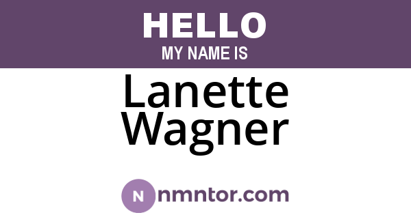 Lanette Wagner