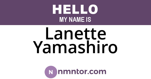 Lanette Yamashiro