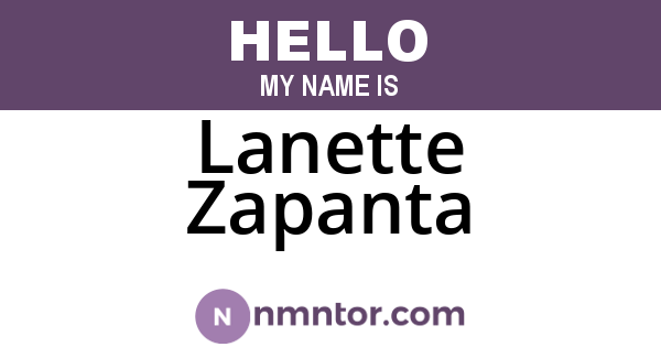 Lanette Zapanta