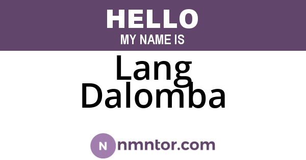 Lang Dalomba