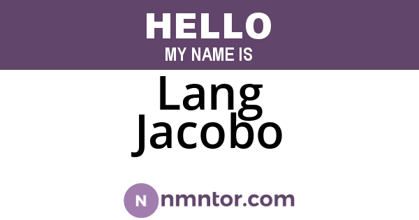 Lang Jacobo