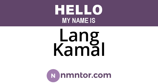 Lang Kamal