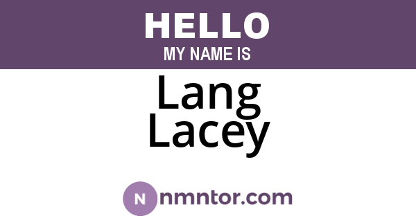 Lang Lacey
