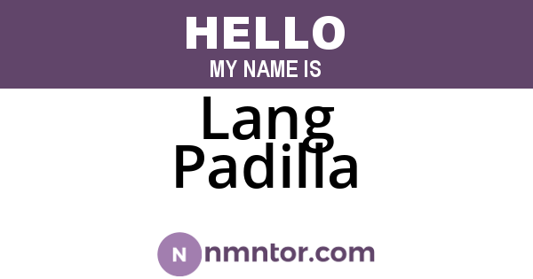 Lang Padilla