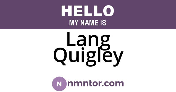 Lang Quigley