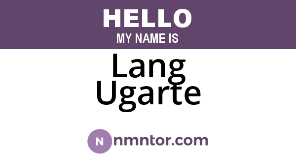 Lang Ugarte