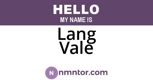 Lang Vale