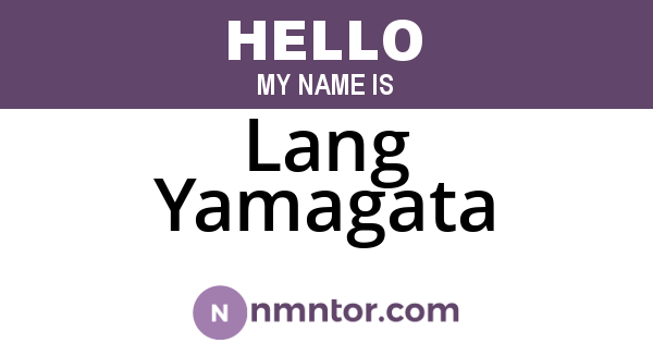Lang Yamagata