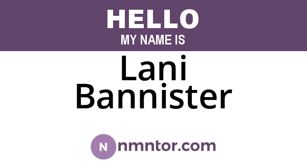 Lani Bannister