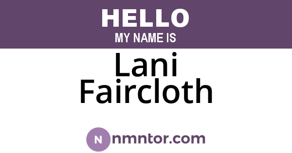 Lani Faircloth