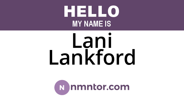 Lani Lankford