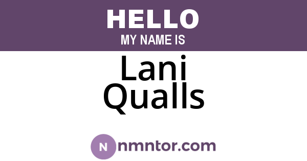Lani Qualls