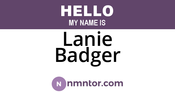 Lanie Badger