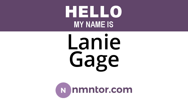Lanie Gage