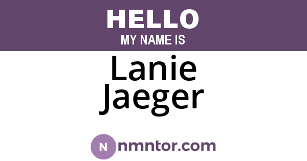 Lanie Jaeger