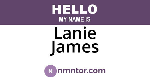 Lanie James