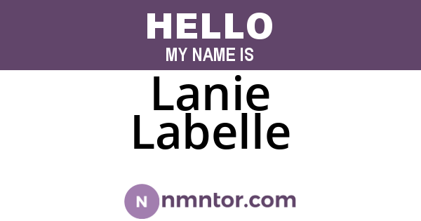 Lanie Labelle
