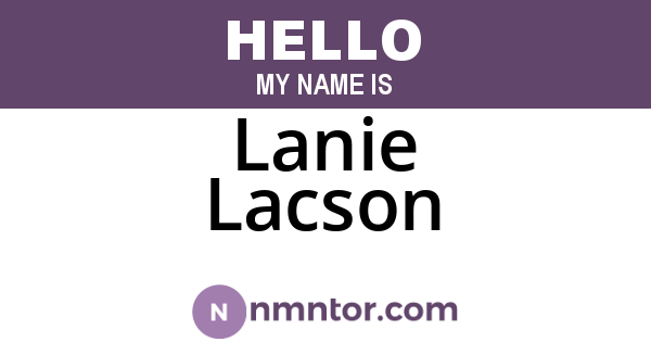 Lanie Lacson