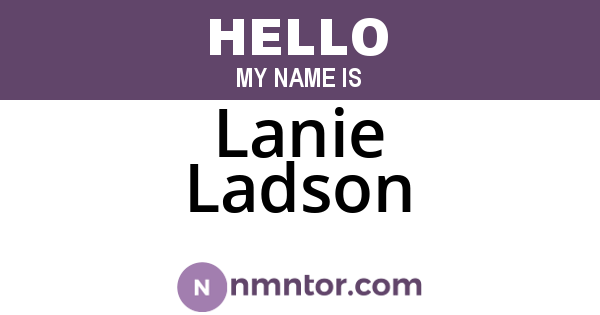 Lanie Ladson
