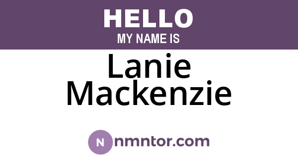 Lanie Mackenzie