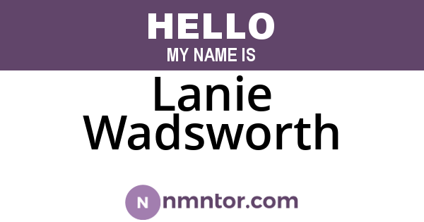 Lanie Wadsworth