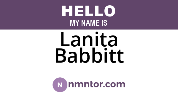 Lanita Babbitt