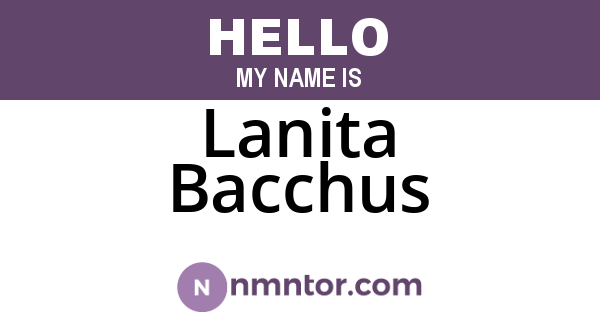 Lanita Bacchus