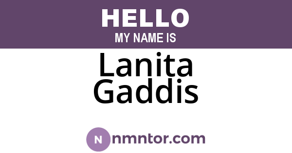 Lanita Gaddis