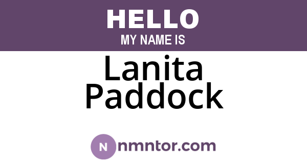 Lanita Paddock