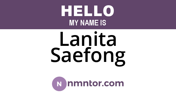 Lanita Saefong
