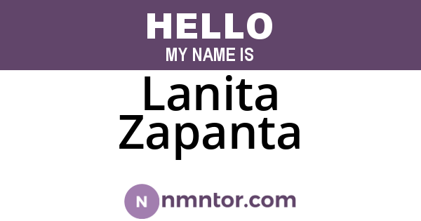 Lanita Zapanta